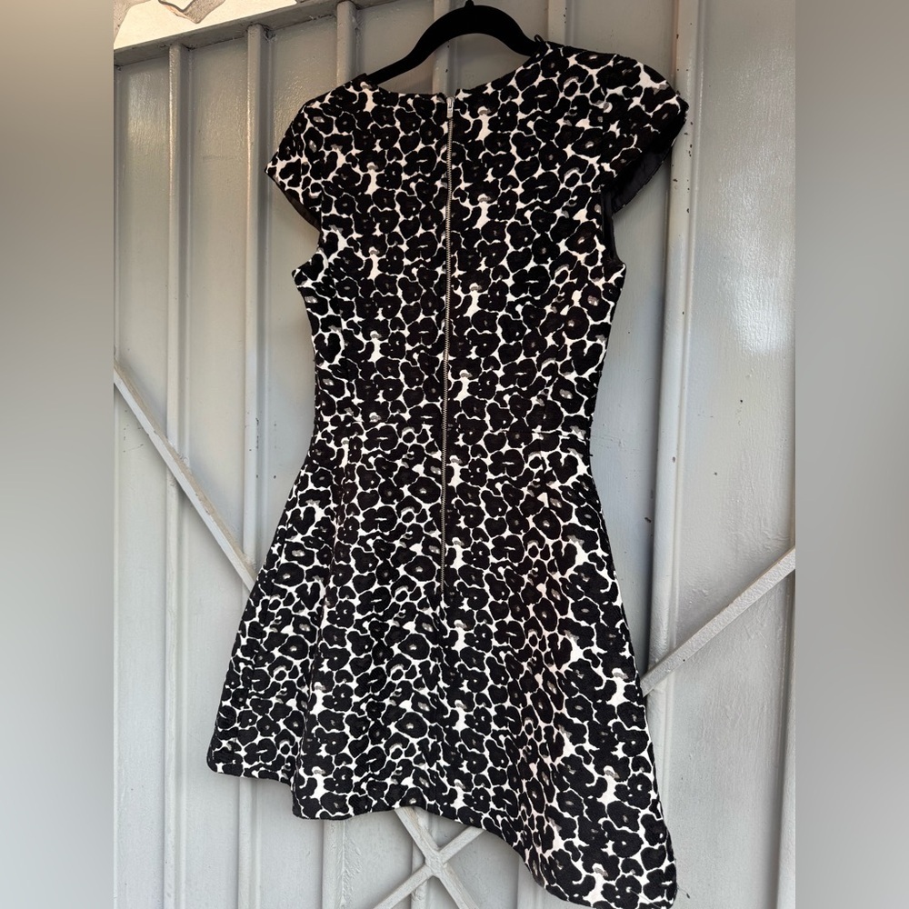 Zara Black and White Leopard Print Dress, Size S - Picture 12 of 14